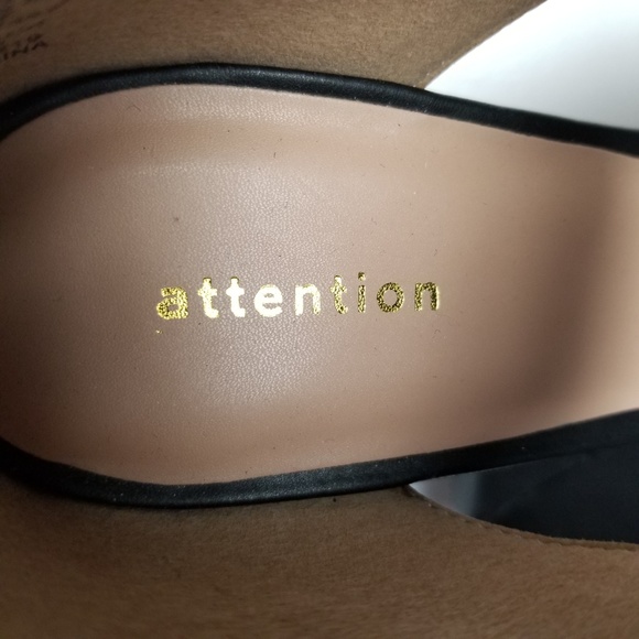 ATTENTION NWT Raven Black Open Toe Wedge Heel 10 - Picture 7 of 7